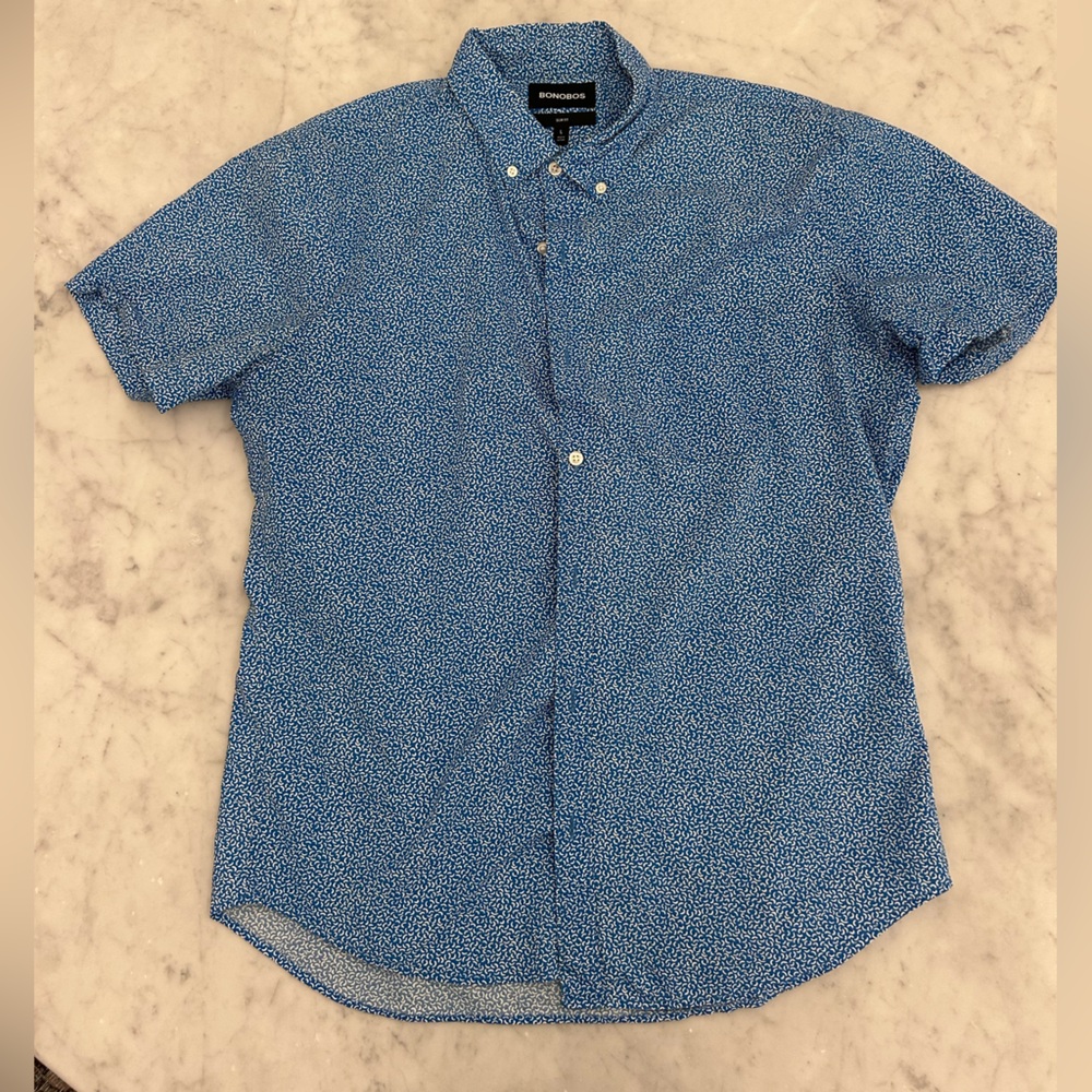 Bonobos Blue & White pattern Men's Shirt